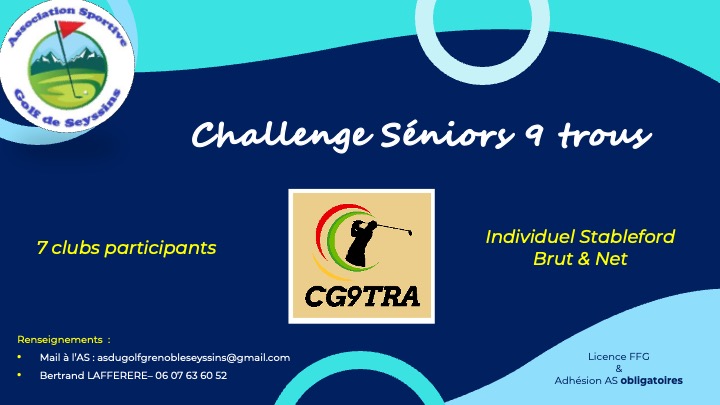 Challenge Séniors 9 Trous 2026
